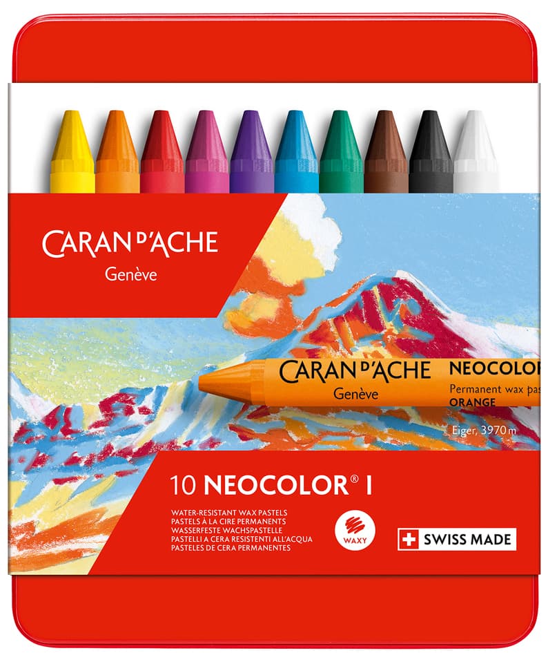 Caran D, Ache Wachsmalstift Neocolor I, 10er Etui