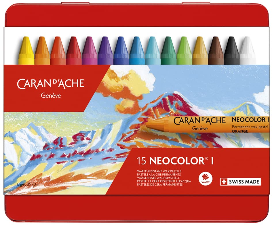 Caran D, Ache Wachsmalstift Neocolor I, 15er Etui