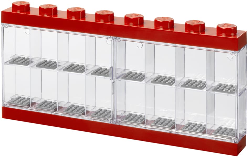 Lego Minifiguren-Schaukasten Display Case 16, Rot