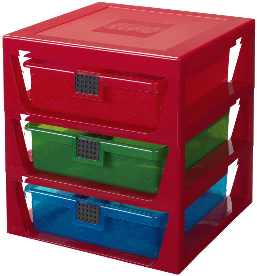 Lego Schubladenbox 3-Drawer Storage Rack, 3 Schübe, Grau