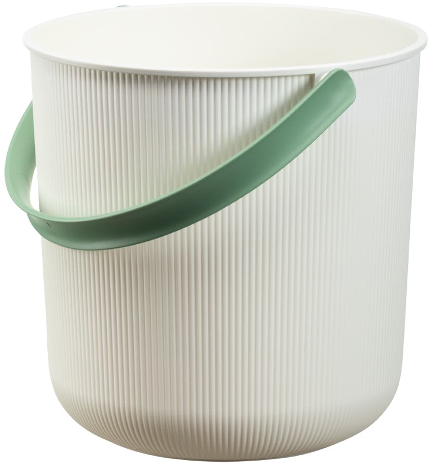 Nhg Aufbewahrungseimer Akita, 10 Liter, Weiß/Grün
