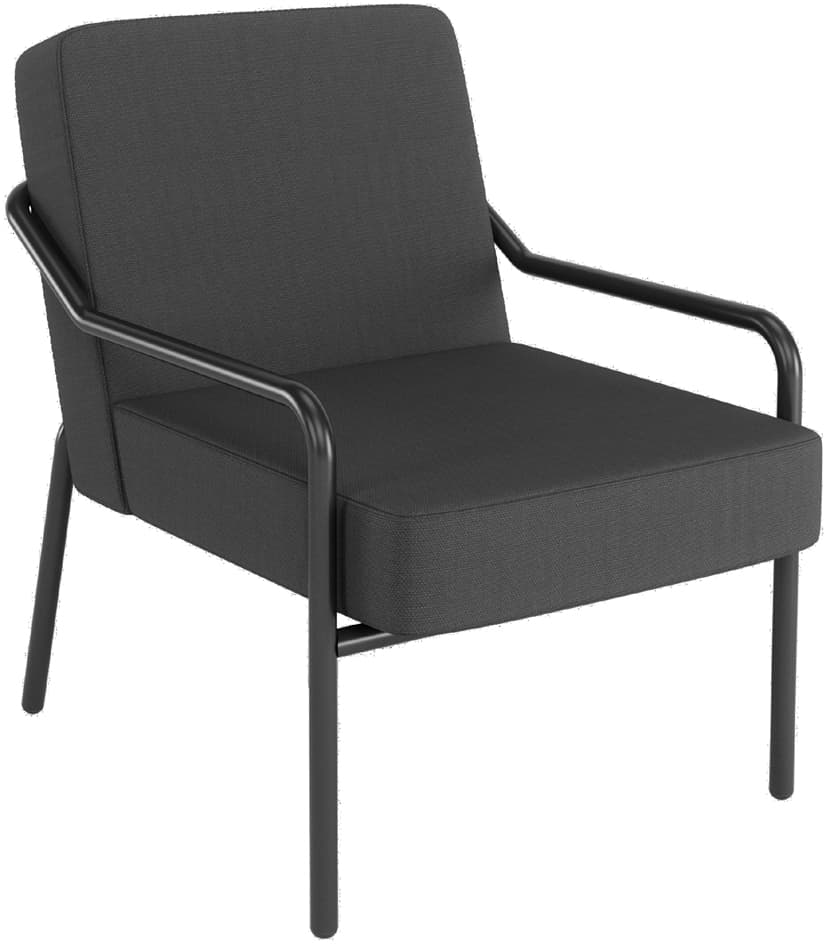 Paperflow Outdoor-Besuchersessel Medso Klassik M, Anthrazit
