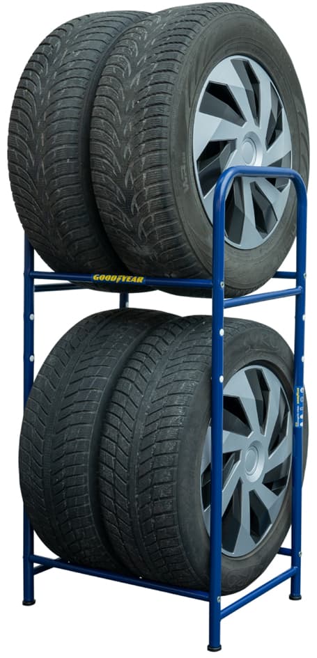 Goodyear Kfz-Reifenregal, Für 4 Reifen, Blau