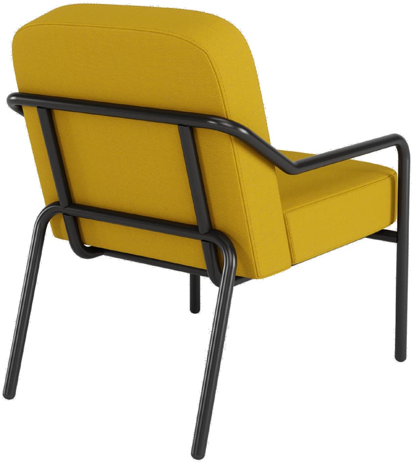 Paperflow Outdoor-Besuchersessel Medso Rund M, Gelb
