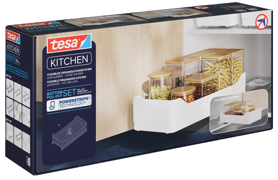 Tesa Kitchen Schrankauszug Bottom Pull-Out, Weiß