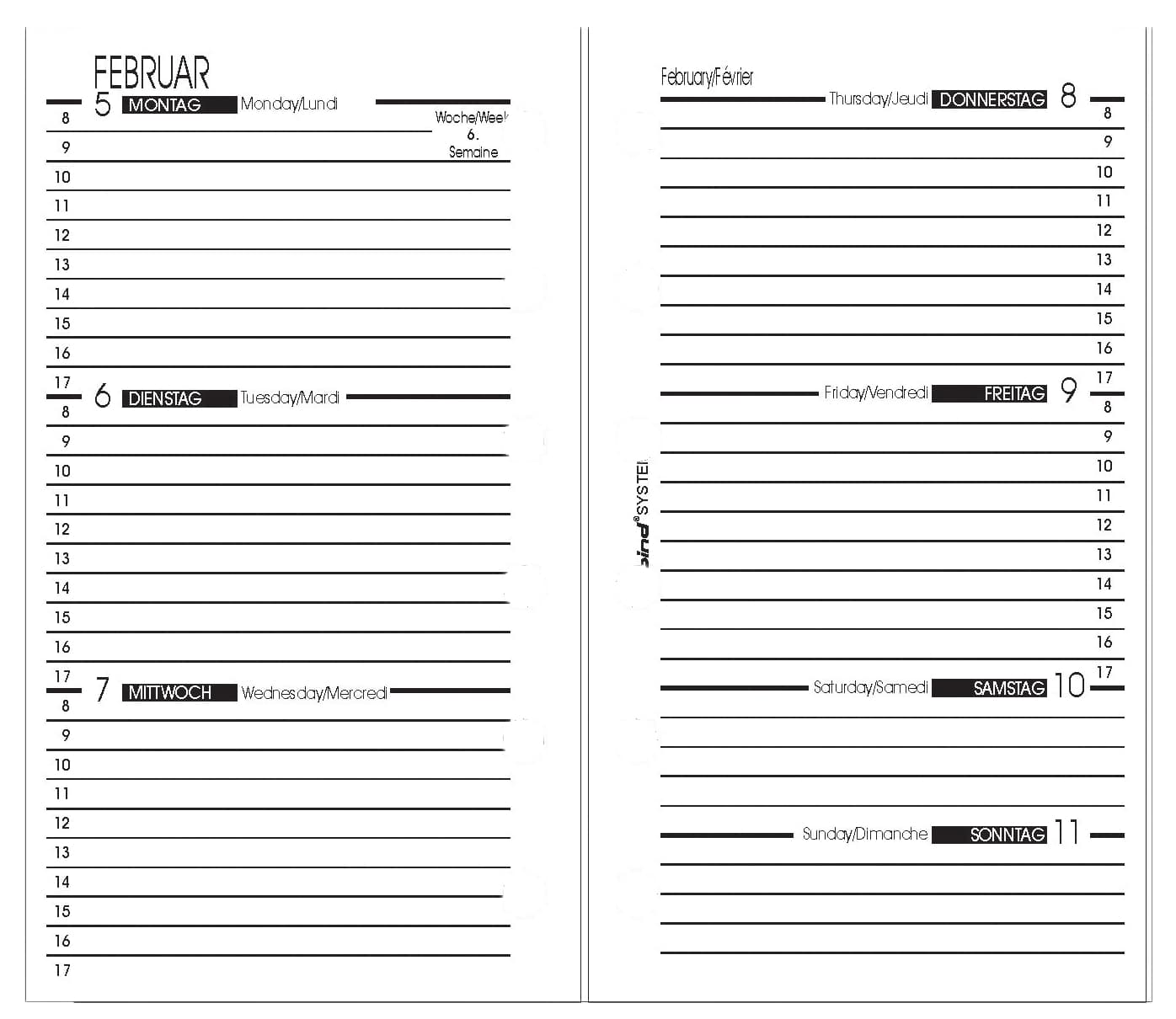 Bind Ersatzkalender 2027 Für Terminplaner A7 Modell 17501