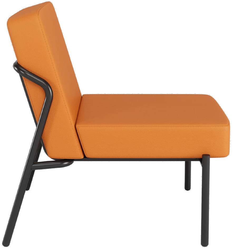 Paperflow Besuchersessel Medso Klassik S, Kunstleder, Orange