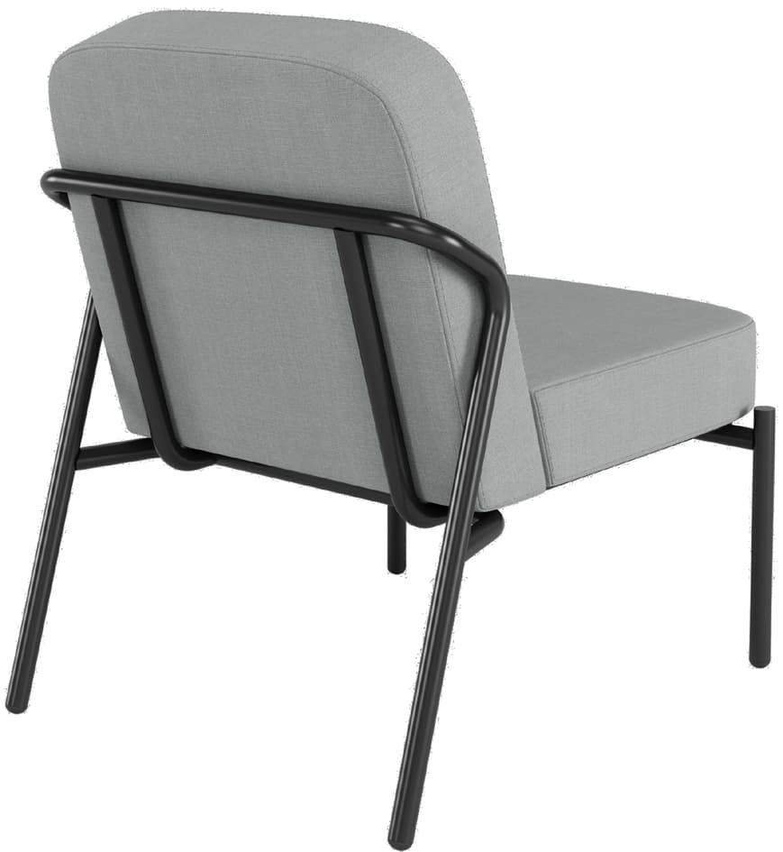 Paperflow Besuchersessel Medso Rund S, Stoff, Grau