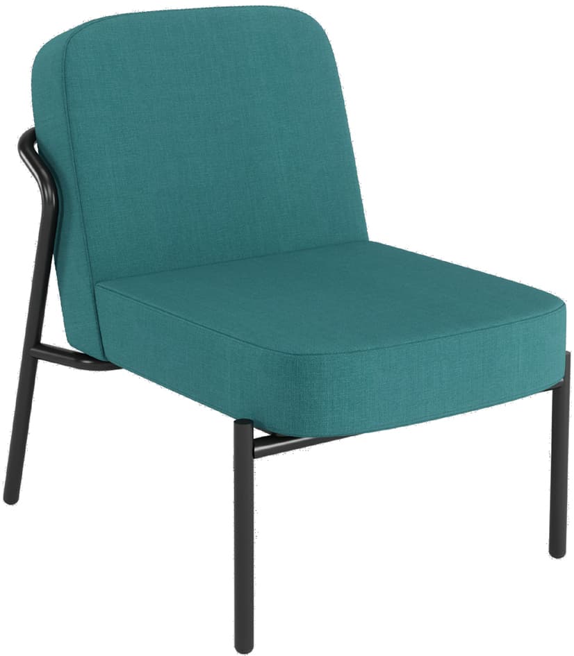 Paperflow Besuchersessel Medso Rund S, Stoff, Blau