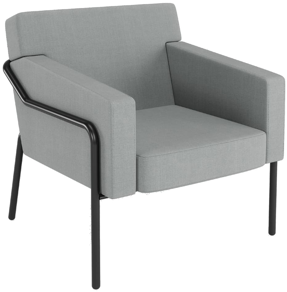 Paperflow Besuchersessel Medso T L, Stoff, Grau