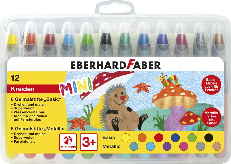 Eberhard Faber Gelmalstift Basic & Metallic, 12er Etui