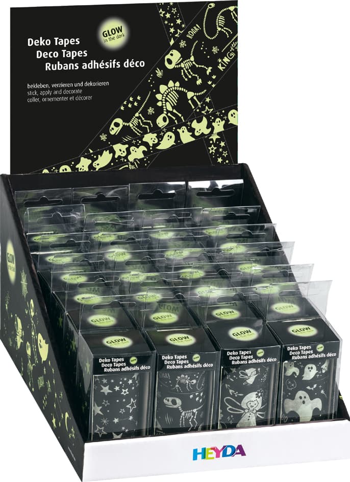 Heyda Deko-Klebeband Glow In The Dark, Theken-Display