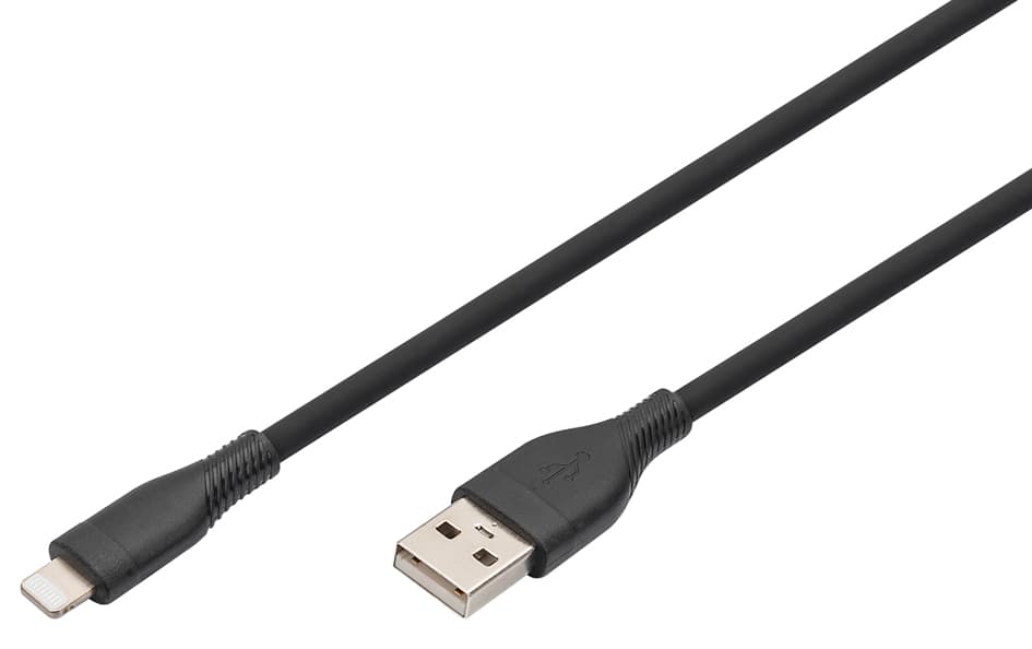 Digitus Silikon-Anschlusskabel, Usb-A - Lightning, 1,0 M