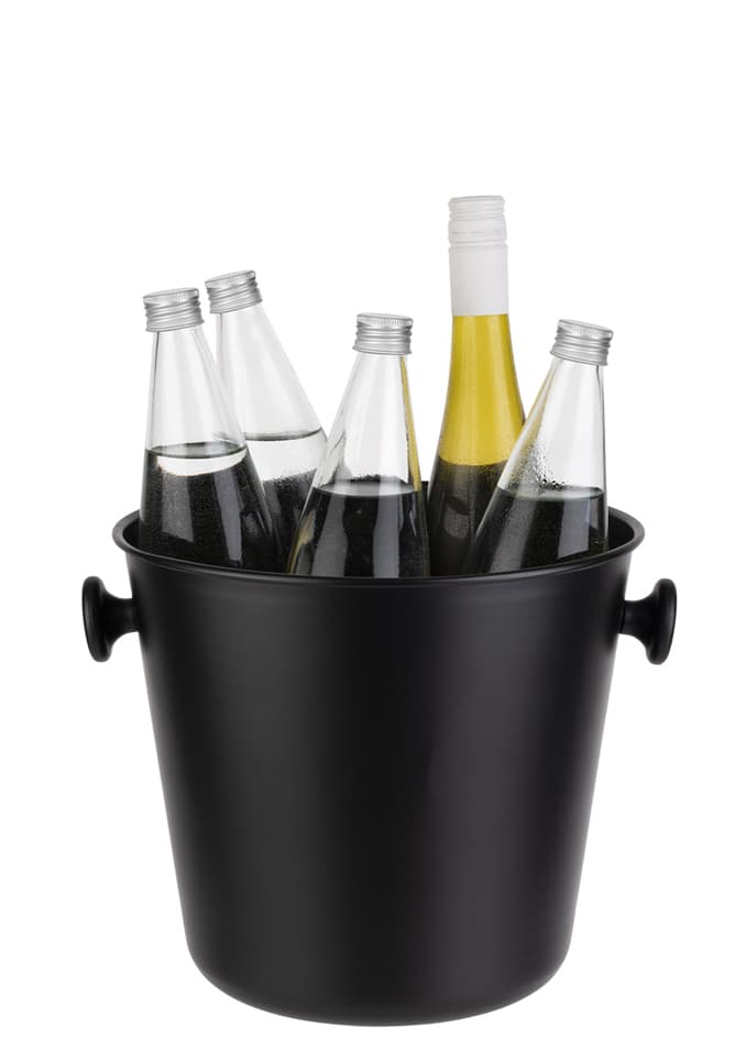 Aps Wein-/Sektkühler, Mit 2 Griffen, 8 Liter, Schwarz
