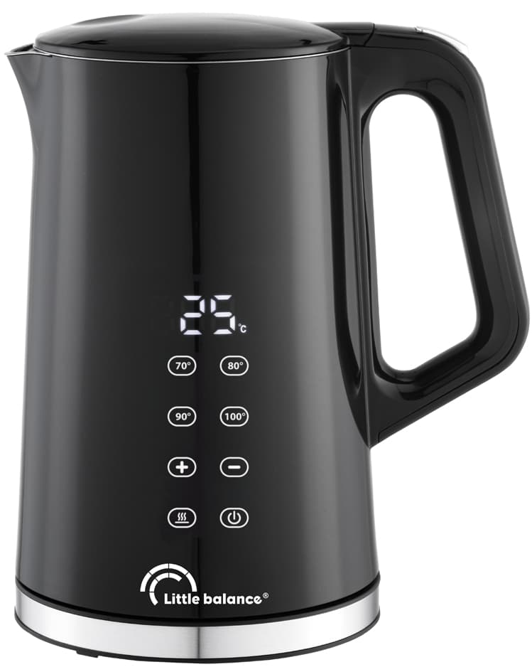 Little Balance Wasserkocher Black Digital, 1,7 Liter,Schwarz
