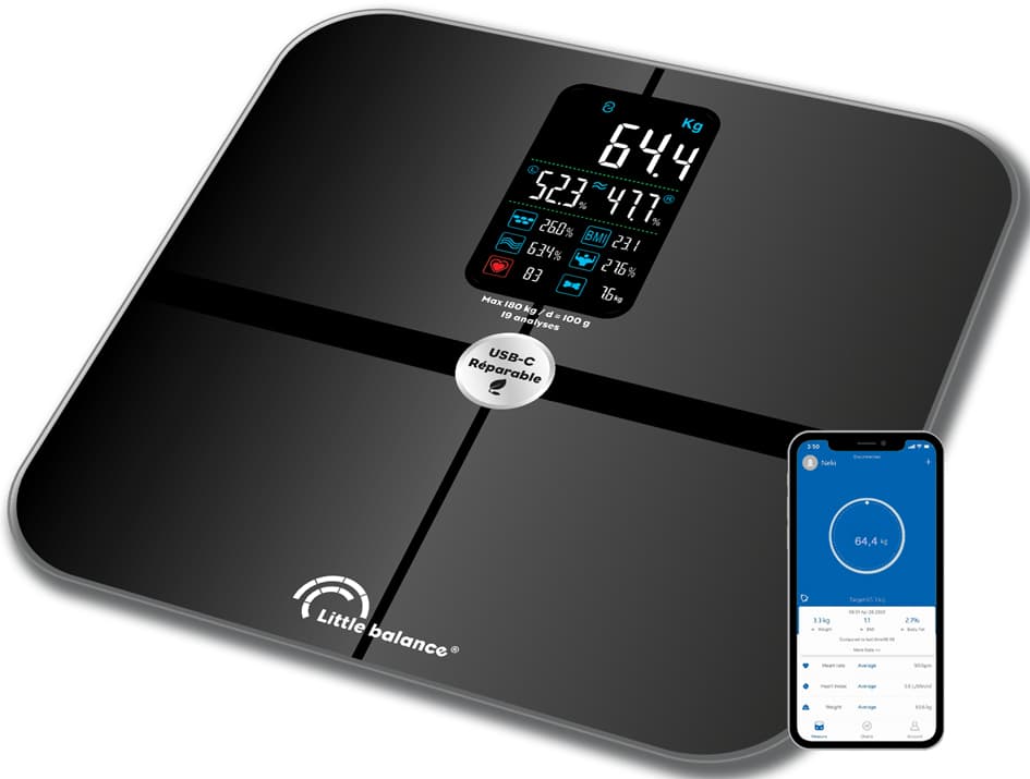 Little Balance Personenwaage Cardio X4 Ito Usb-C, Bt-Fähig