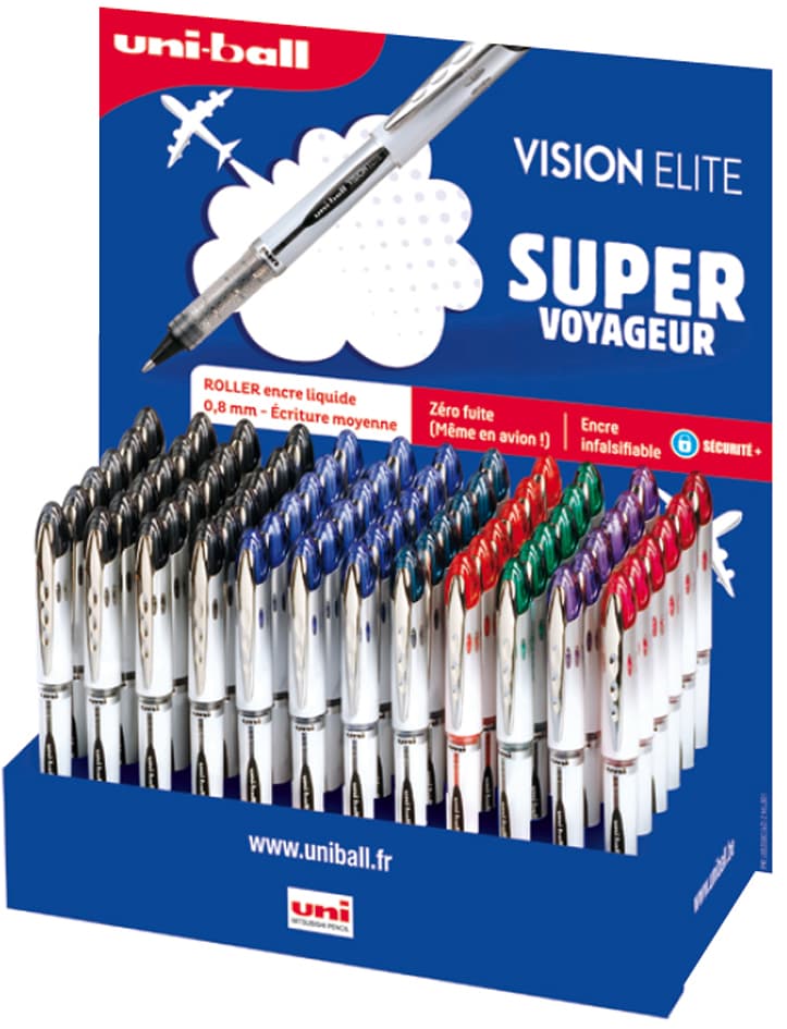 Uni-Ball Tintenroller Vision Elite Ub200, 72er Display