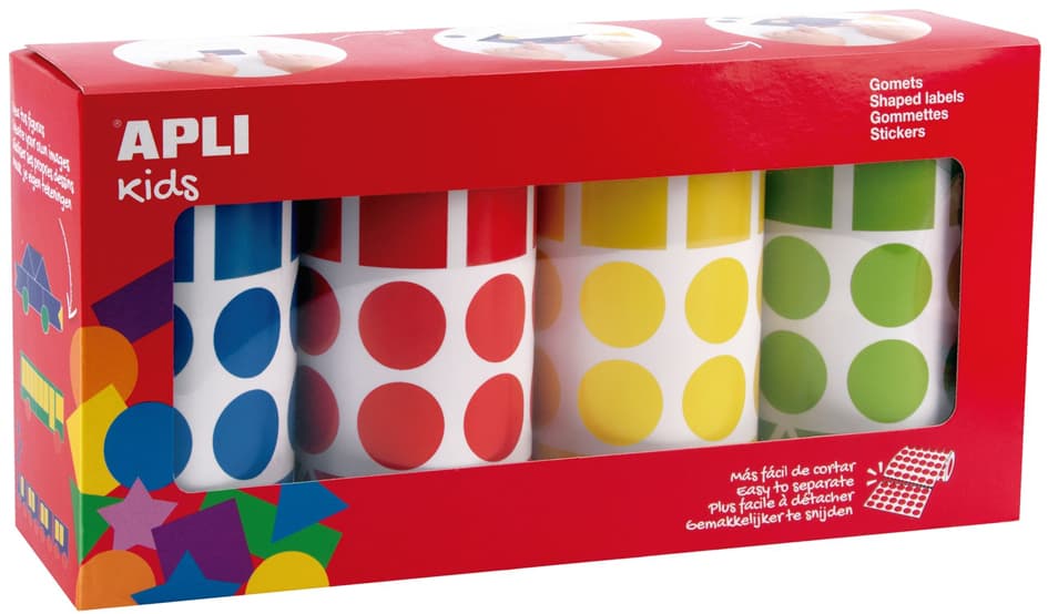 Apli Kids Sticker , Geometrisch, , Auf Rolle, Sortiert