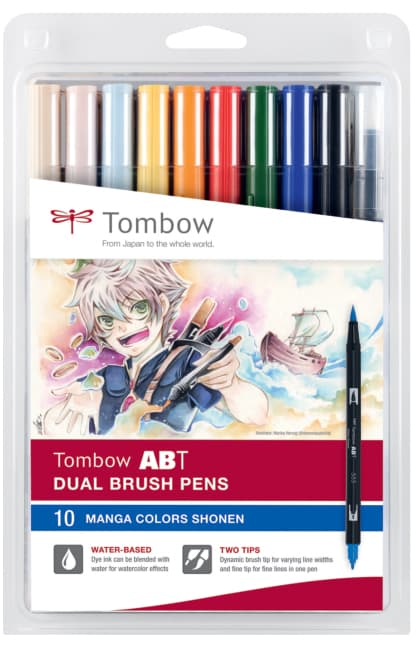 Tombow Doppelfasermaler , Abt Dual Brush Pen, , 10er Set Manga