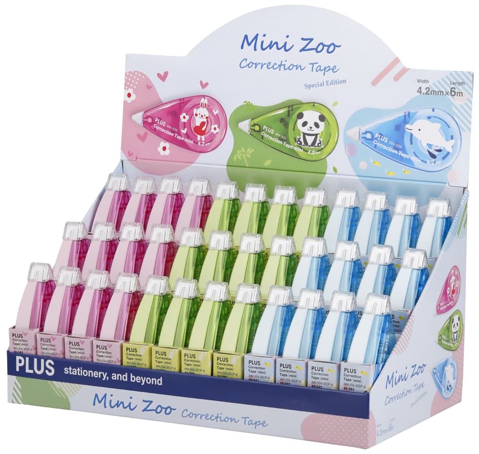 Plus Japan Korrekturroller , Mini Zoo, , 5 Mm X 6 M, Display