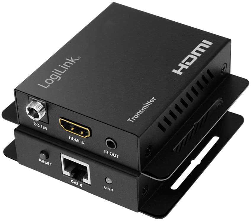 Logilink 4k Hdmi-Extender-Set Über Lan, 70 M, Schwarz