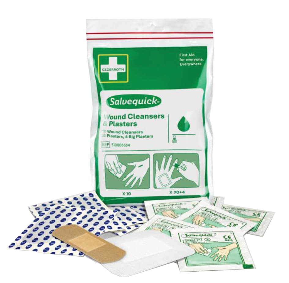Cederroth Salvequick Wundreiniger & Pflaster, Im Beutel