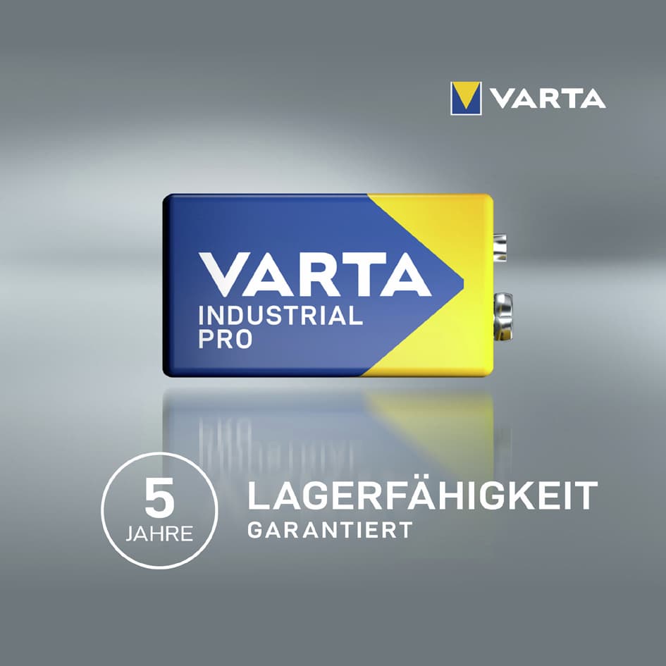 Varta Alkaline Batterie , Industrial Pro, , E-Block (9v)