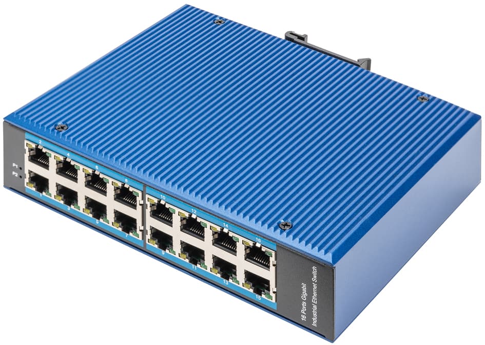 Digitus Industrial Gigabit Ethernet Switch, 16-Port