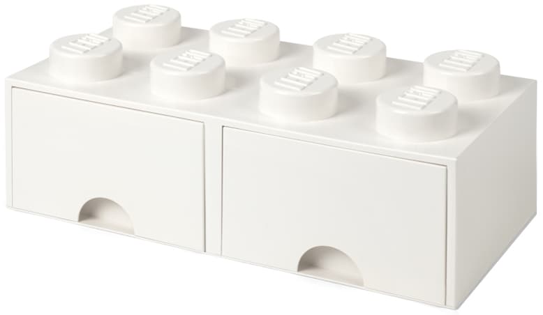 Lego Schubladenbox Storage Brick Drawer 8, 2 Schübe, Weiß