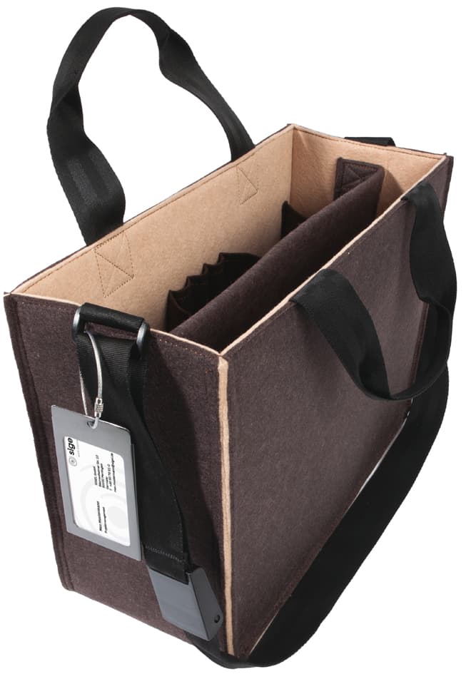 Sigel Business-Filztasche Desk Sharing Bag Bicolor M, Braun