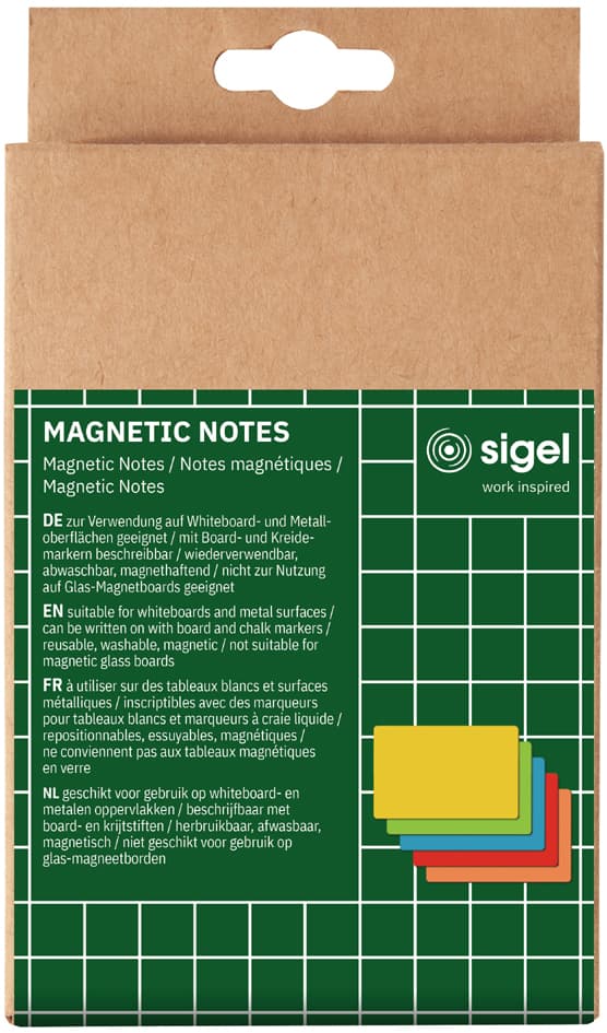 Sigel Haftnotiz Magnetic Notes Meet Up, Farbig Sortiert
