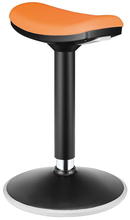 Logilink Sitz-Steh-Hocker, Höhenverstellbar, Schwarz/Orange