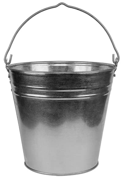 Bradas Zinkeimer, 7 Liter, Silber