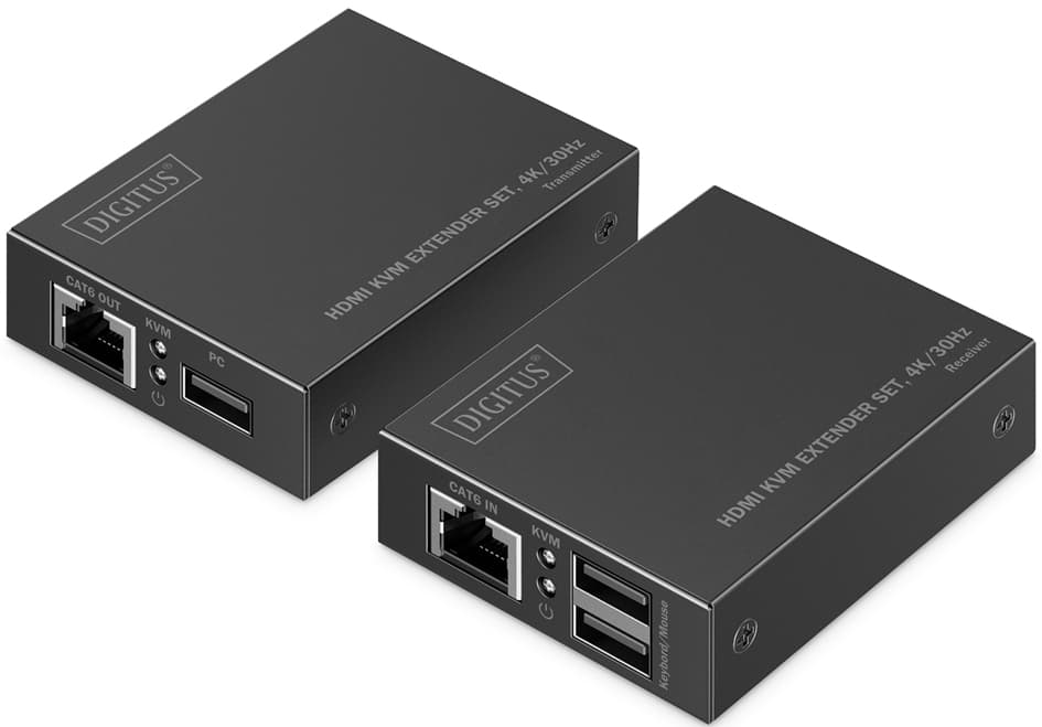 Digitus 4k Hdmi Kvm Extender Set, Full Hd, 40 / 70 M