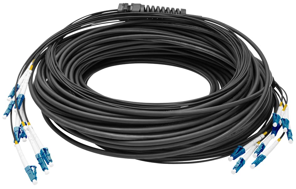 Digitus Glasfaser Universal Breakout Kabel, Schwarz, 100 M
