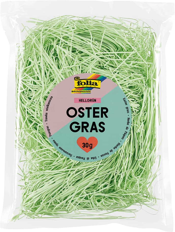 Folia Dekogras/Ostergras, Aus Papier, 30 G, Hellgrün