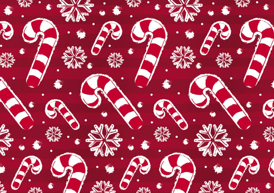 Susy Card Weihnachts-Geschenkpapier , Zuckerstangen,