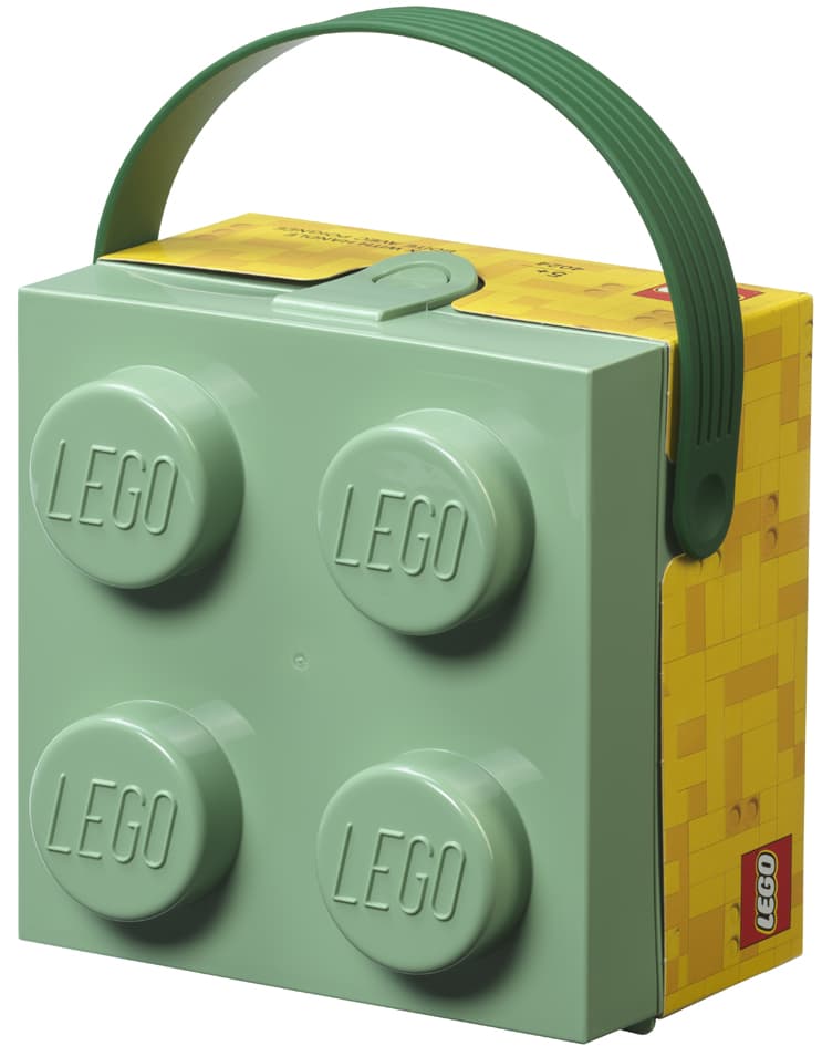 Lego Brotdose Mit Tragegriff, Sandgrün