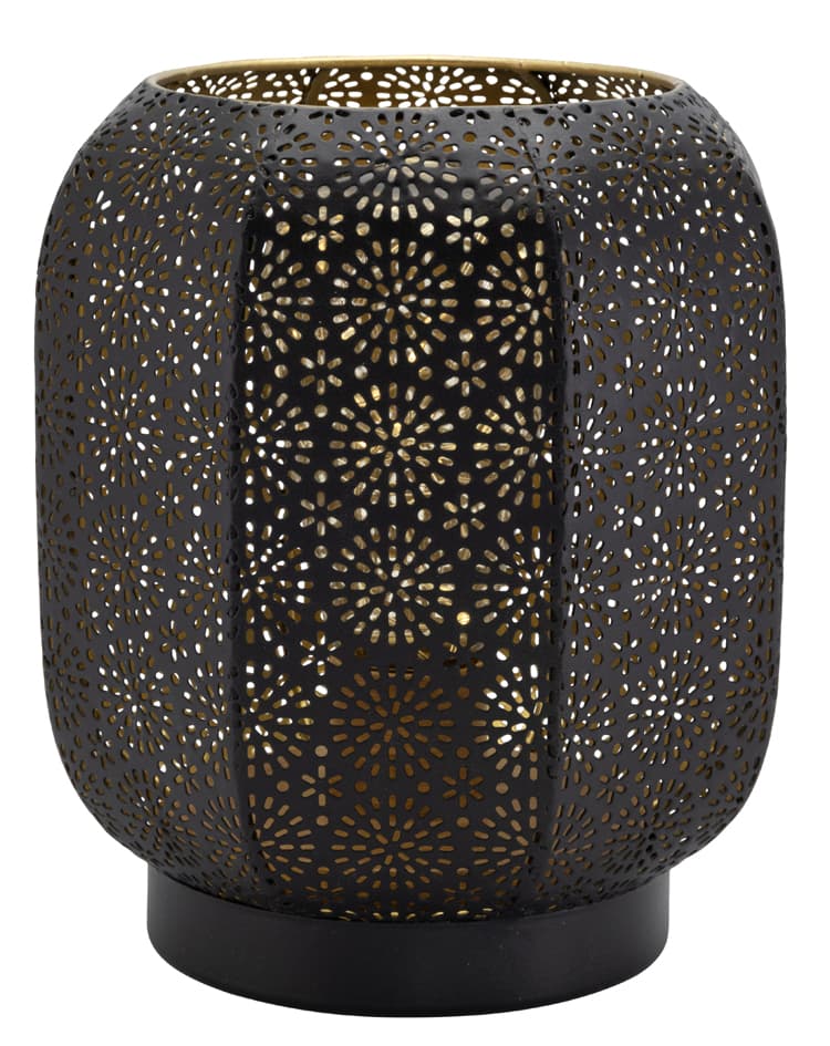 Securit Akku Led-Tischleuchte Marrakech, Schwarz/Gold