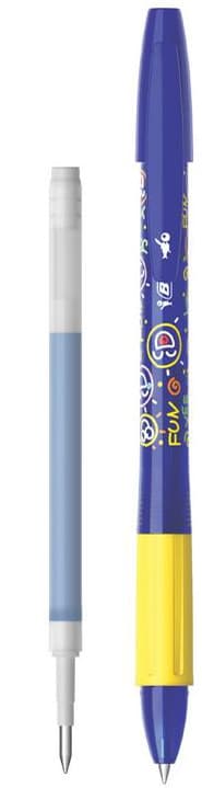 Bic Gelschreiber Illusion, Blau / Gelb, 2er Set + 3 X Refill