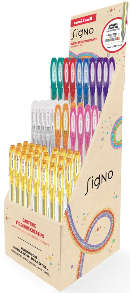 Uni-Ball Gelschreiber Signo Glitter, 72er Display