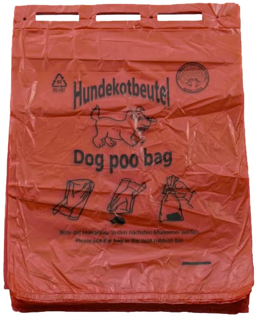 Dm-Folien Hundekotbeutel, 200 X 320 Mm, Geblockt, Rot