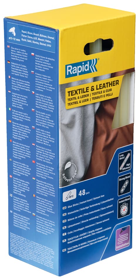 Rapid Klebepatrone Textil & Leder, 12 Mm Durchmesser, Lang