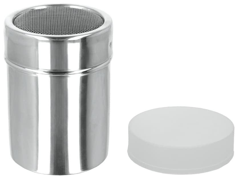 Metaltex Puderzucker-/Kakao-Streudose, Inox, Silber