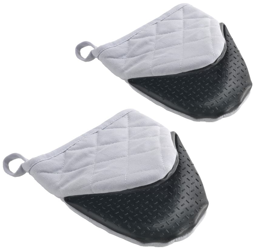 Metaltex Ofenhandschuhe Antislip, 2er Set, Grau/Schwarz