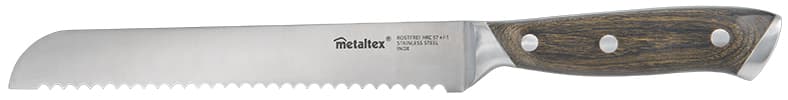 Metaltex Brotmesser Heritage, Länge: 330 Mm, Holzgriff