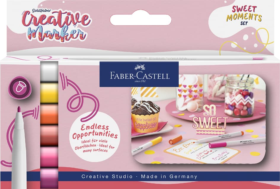 Faber-Castell Creative Marker Goldfaber, 6er Etui Sweet