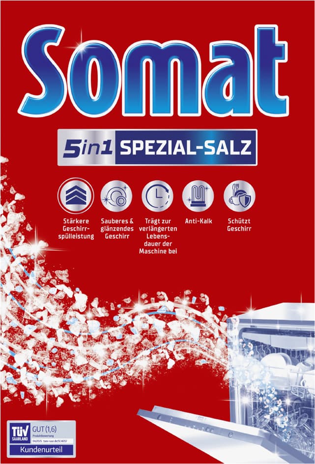 Somat 5-In-1 Spülmaschinensalz Spezial, 1,2 Kg Karton