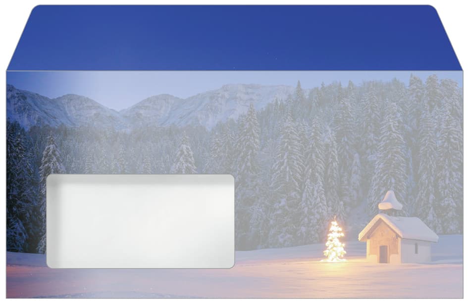 Sigel Weihnachts-Motiv-Umschlag , Christmas Chapel, , Din Lang