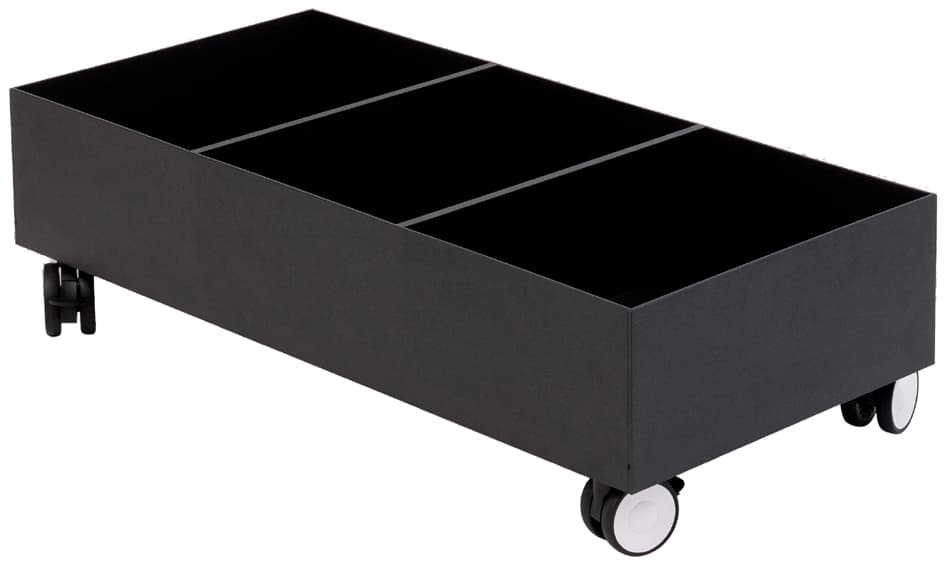 Paperflow Rollsockel Für 3 Wertstoffsammelboxen, Schwarz